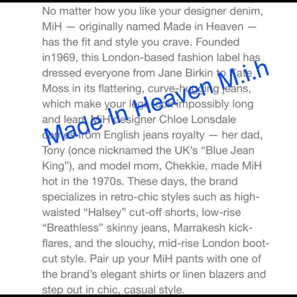 NEW M.i.h / Anthro Mid Rise Slim Leg “The Oslo” - Picture 9 of 10